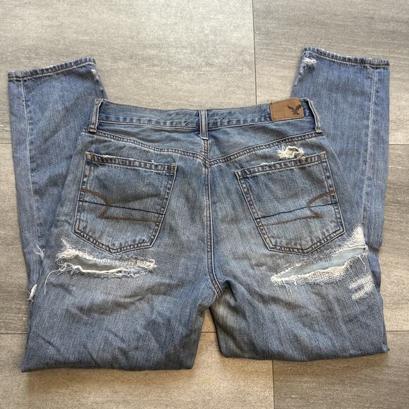 Women's American Eagle Vintage Hi Rise Jeans Sz 6 Regular Distressed Soft - Picture 5 of 6